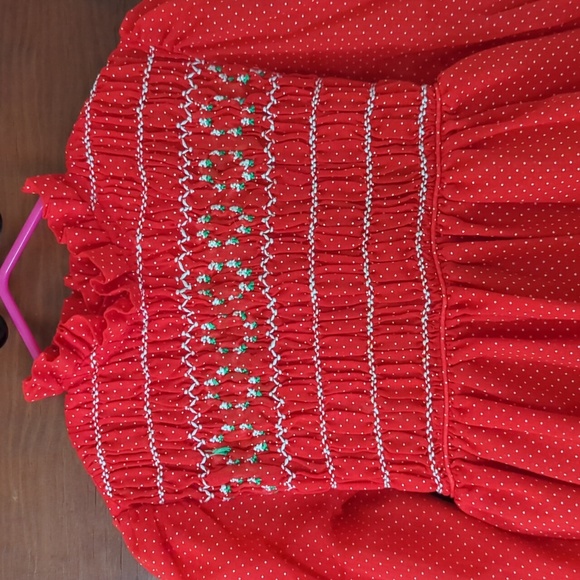 Girls Polly Flinders Hand Smocked Dress - Picture 2 of 5